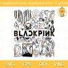 Blackpink Kpop Doodle Art SVG, Blackpink Band SVG, Design For Fans Of Blackpink Band SVG PNG EPS DXF