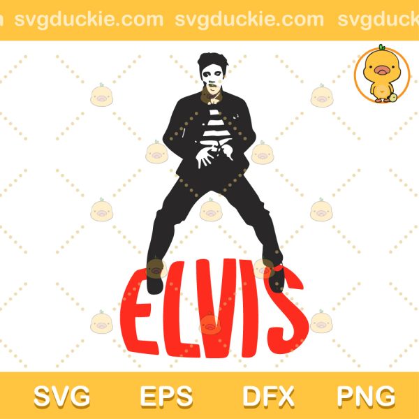 Elvis King of Rock and Roll SVG, Elvis Presley Rock Music SVG, Elvis Presley SVG PNG EPS DXF