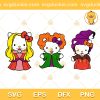 Hocus Pocus Kittens SVG, Hello Kitty Halloween SVG, Cute Hocus Pocus SVG PNG EPS DXF