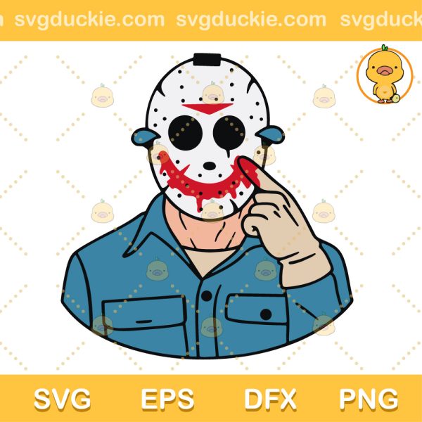 Jason Voorhees Smile SVG, Jason Voorhees Happy Halloween SVG, Jason Voorhees Horror Movie SVG PNG EPS DXF