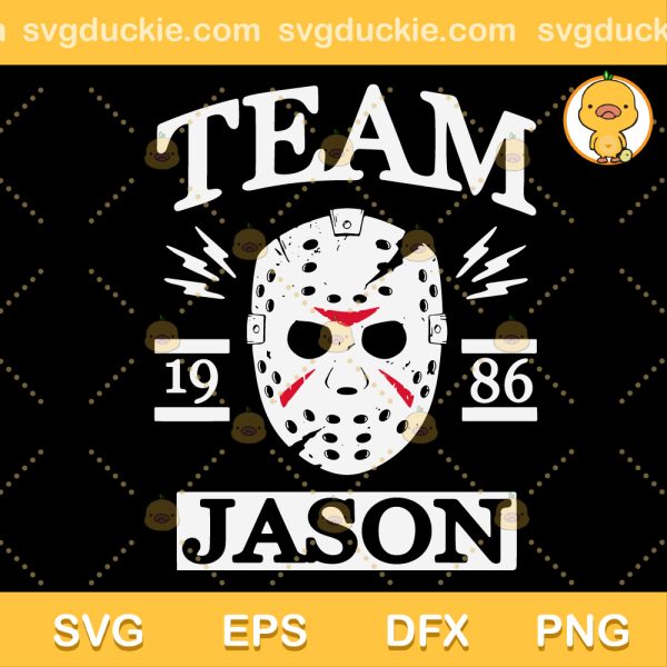 Team Jason 1986 SVG, Face Jason Voorhees SVG, Friday The 13th Jason Voorhees SVG PNG EPS DXF