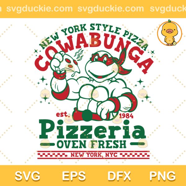 Cowabunga Pizzeria SVG, Ninja Turtles Pizza SVG, Funny Ninja Turtles SVG PNG EPS DXF
