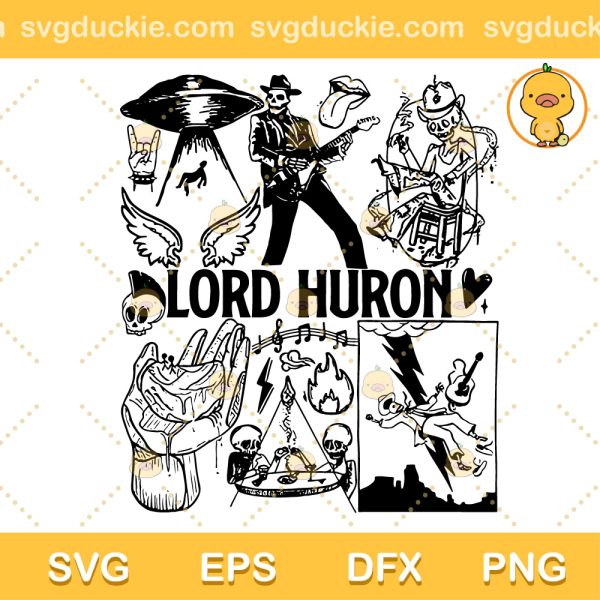Lord Huron Doodle Art SVG, Lord Huron Art SVG, Doodle art of Lord Huron inspired by skeletons SVG PNG EPS DXF