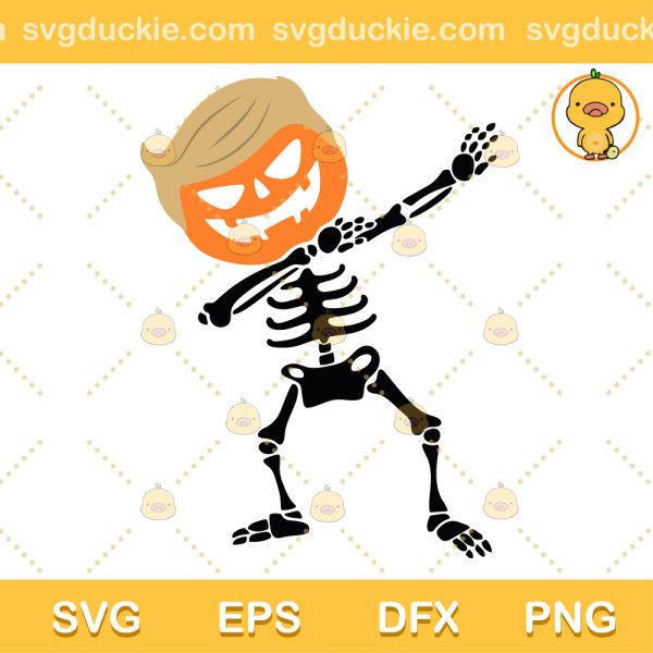 Trumpkin Skeleton SVG, Trumpkin skeleton inspired by pumpkins SVG, Cute Halloween Trumpkin skeleton SVG PNG EPS DXF