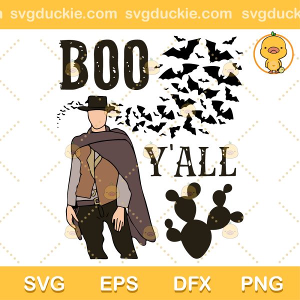 Western Halloween SVG, Boo Y'all Halloween SVG, Cowboy Halloween SVG PNG EPS DXF