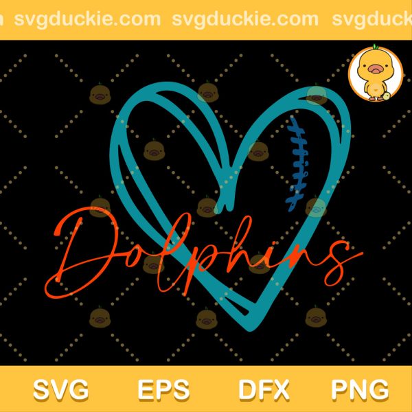 Dolphins Footbal SVG, Dolphins Cheer SVG, Dolphins Mascot SVG PNG EPS DXF