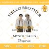 Mystic Falls Virginia SVG, Hello Brother Mystic Falls Virginia Vampire Diaries Fan SVG, Hello Brother Mystic Falls SVG PNG EPS DXF