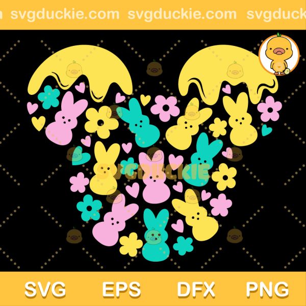 Mouse Head Easter Donuts SVG, Mickey Mouse Head Easter Day SVG, Disney Happy Easter Day SVG PNG EPS DXF